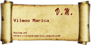 Vilmos Marica névjegykártya